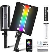 NEEWER RGB1 LED Tube Light Stick with Metal Barndoor, Handle, Touch Bar/APP Control, Magnetic Han...