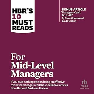 HBR's 10 Must Reads for Mid-Level Managers Audiolibro Por Harvard Business Review arte de portada