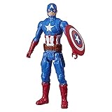 ハズブロ(HASBRO) MARVEL マーベル タイタンヒーローシリーズ アベンジャーズ キャプテン・アメリカ アクションフィギュア、12 インチ(30 cm)サイズ アクションフィギュア、4才以上のお子様向けアベンジャーズのおもちゃ E7877 正規品