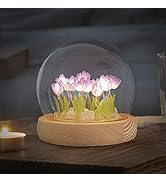 fusehome DIY Purple Tulip Night Light 20 Flowers, Cute Flower Night Light Handmade Gifts Flower B...