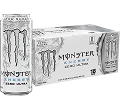 Monster Energy Zero Ultra, Sugar Free Energy Drink, 16 Fl oz (Pack of 15)