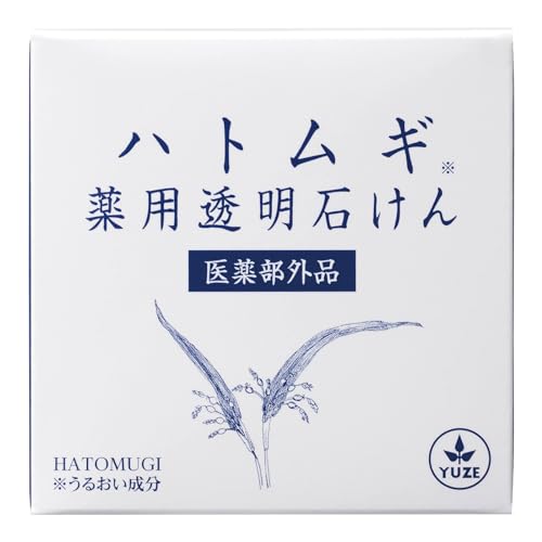 ユゼ ハトムギ 薬用透明石けん 90g 石鹸 90グラム (x 1)