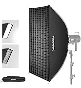 NEEWER 24"x35" Quick Setup Foldable Rectangular Strip Softbox Bowens Mount with Diffusers/Honeyco...