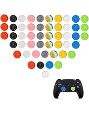 50 PCS Silicone Xbox Thumb Grips Cap Cover, Colorful Silicone Thumb Grips Caps, Joystick Silicone Accessories Replacement Parts Compatible with PS4, PS5, xbox one, xbox 360 series controllers