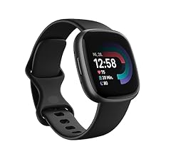 Google Fitbit Versa 4 – Smartwatch Damen / Herren – Fitness-Tracker mit integriertem GPS und Telefonfunktion, 6 Tage Akkula…