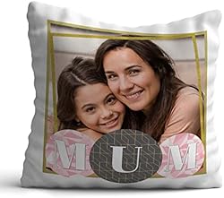 Giftcart Personalised Mum Love Photo Cushion | Birthday for Mom | Mothers Day Personalized Gifts | Polyester C