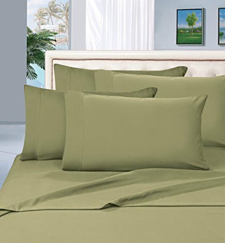 Elegant Comfort 1500 Premier Hotel Quality 4-Piece Bed Sheet Sets, Deep Pockets - Luxurious Wrinkle Free & Fade Resistant, King, Green