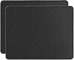 OXYURA 2-Pack Non-Slip Rubber Base Mouse Pad for Laptop, Computer & Gaming – Black