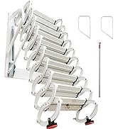 TECHTONGDA Attic Ladder Steps Pull Down 14 Steps Attic Stairs, Attic Extension Loft Ladder Stairs...