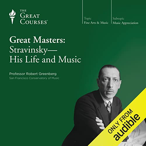 Diseño de la portada del título Great Masters: Stravinsky - His Life and Music
