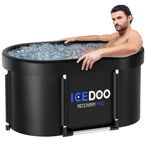 Upgrade XL 129 Gal Large Oval Ice Bath Tub for Athletes,Multiple Layered Portable Outdoor Cold Plunge Tub for Recovery,Cold P