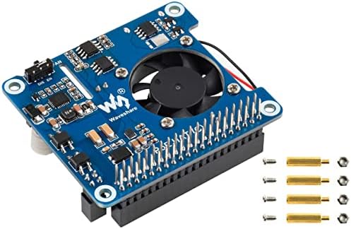 waveshare POE HAT (C) for Raspberry Pi 4B/3B+, Power Over Ethernet HAT, Support IEEE 802.3af/at-Compliant Network,12V and 5V Power Outputs to Use More Peripherals