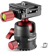 NEEWER Tripod Head, 360° Rotating Panoramic Ball Head with 1/4” Quick Shoe Plate for Tripod Monop...