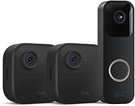 Blink Video Doorbell + 2 Outdoor 4 smart security cameras (4th Gen) with Sync Module 2 | Two-year battery life, motion detection, two-way audio, HD video, Works with Alexa