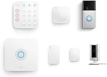 Ring Video Doorbell with All-new Ring Indoor Cam (White) and Ring Alarm 5-Piece (White)