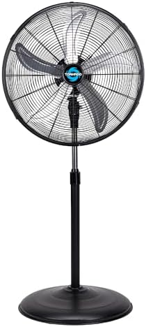 Tornado - 20 Inch High Velocity Metal Oscillating Pedestal Fan - Commercial, Industrial Use - 3 Speed - 5000 CFM – 1/6 HP – 6.6 FT Cord - UL Safety Listed (20 Inch Oscillating)