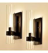 Hyperion house Black Indoor Wall Sconces Set of Two, Bathroom Vanity Light Fixtures Over Mirror, ...