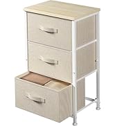 Pipishell 3 Drawer Fabric Dresser Storage Tower, Dresser Chest with Wood Top, Organizer Unit for ...