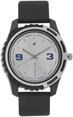 Fastrack Men Quartz Analog Silver Dial Plastic Strap Watch for Guys-NS3114PP02