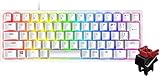 Razer Huntsman Mini JP 小型 ゲーミングキーボード テンキーレス Linear Optical Switch 日本語 JP配列 60%レイアウト Mercury White 白 光学スイッチ 超高速1.2mm作動 リニア触感 静音 Chroma RGB 【日本正規代理店保証品】 RZ03-03391100-R3J1