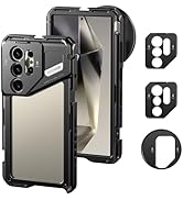 NEEWER S24 Ultra Phone Cage with 67mm Filter Adapter, 17mm Lens Backplate, T Mount Lens Adapter, ...