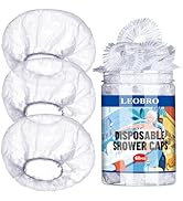 LEOBRO Disposable Shower Caps, Shower Cap, 60PCS Shower Caps for Women Disposable, Clear Plastic ...