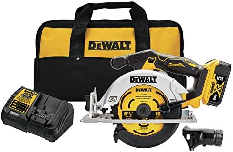 DEWALT 20V MAX* Circular Saw, 6-1/2-Inch, Cordless Kit (DCS565P1)