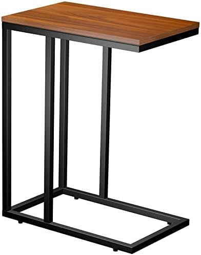Maxtown Side Table, End Table, C Table for Sofa, Bed, Living Room, Bedroom, Couch Tables That Slide Under, Narrow Side Table for Small Space, Tray for Laptop