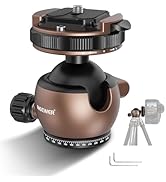 NEEWER Low Profile Ball Head, Quick Lock Camera Tripod Head with 1/4" QR Plate Compatible with Pe...