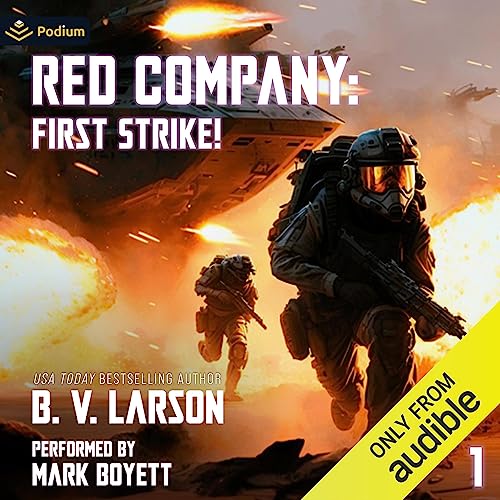 Red Company: First Strike! Audiolibro Por B.V. Larson arte de portada