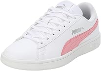 Puma Womens Smashic Wmn White-Peony-Matte Silver Sneaker - 3UK (39511102)