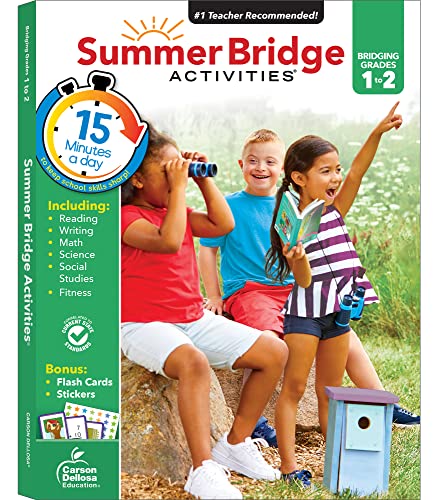 Summer Bridge Activities 1st Grade Workbooks to 2nd Grade Workbooks, Math, Reading Comprehension, Writing, Science Summer Lea
