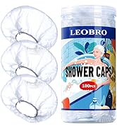 LEOBRO Disposable Shower Caps, 100PCS Shower Caps, Shower Cap for Women Waterproof, Disposable Cl...