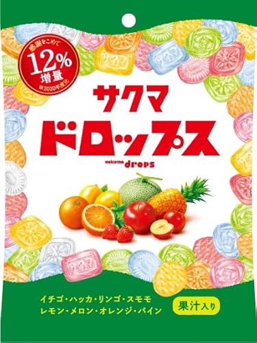 サクマ製菓 ドロップス 袋入り 124g