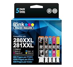 E-Z Ink Compatible Ink Cartridge Replacement for Canon PGI-280XXL CLI-281XXL 280 XXL 281 XXL Compatible with TR8620a TR8620…