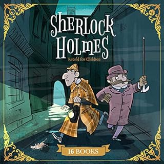 Diseño de la portada del título Sherlock Holmes Retold for Children