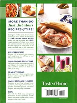 Hardcover Taste of Home: Quick Cooking Annual Recipes Book