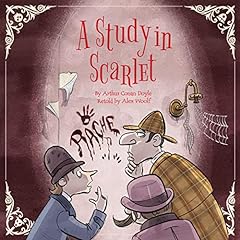 Sherlock Holmes: A Study in Scarlet Audiolibro Por Alex Woolf, Arthur Conan Doyle arte de portada