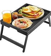 Bed Tray Table with Folding Legs Wooden Serving Breakfast in Bed or Use As a Platter Tray by Pipi...