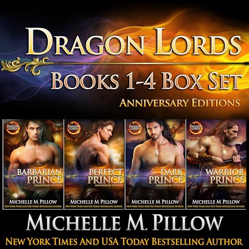 Dragon Lords Books 1-4 Box Set Audiolibro Por Michelle M. Pillow arte de portada