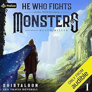 Diseño de la portada del título He Who Fights with Monsters: A LitRPG Adventure