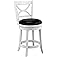 Ball & Cast Swivel Counter Height Barstool 24 Inch Seat Height White Set of 1