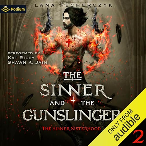 Diseño de la portada del título The Sinner and the Gunslinger