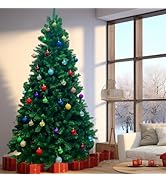 7.5ft Artificial Christmas Tree - Easy Assembly, 1,346 Branch Tips, Foldable Design - Sturdy Meta...