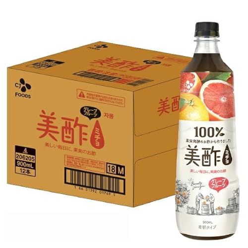 C&J CJフーズジャパン 美酢 グレープフルーツ 希釈タイプ 900ml ペットボトル 12本 1ケース