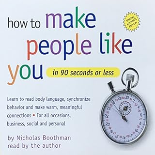 How to Make People Like You in 90 Seconds or Less Audiolibro Por Nicholas Boothman arte de portada