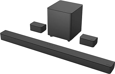 VIZIO V-Series 5.1 Home Theater Sound Bar with Dolby Audio, Bluetooth, Wireless Subwoofer, Voice Assistant Compatible, includ