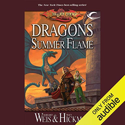 Diseño de la portada del título Dragons of Summer Flame