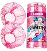 LEOBRO Disposable Shower Caps, 100PCS Large Shower Caps, Shower Caps for Women Disposable, Thick ...