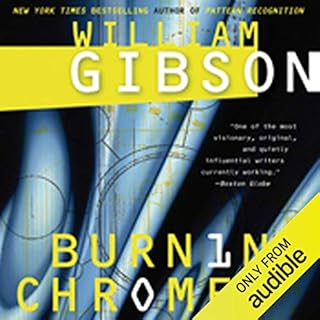 Burning Chrome Audiolibro Por William Gibson arte de portada